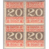 DWI. PORTO. 1905. 20bit. 4-blok, med varianter. AFA nr. 2 **/*