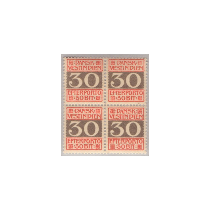 DWI. PORTO. 1905. 30bit. 4-blok. AFA nr. 3 **