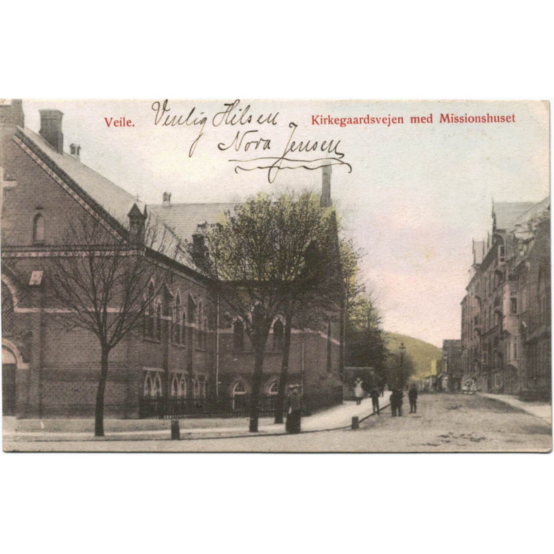 Vejle. Kirkegaardsvejen med Missionshuset, brugt (W&M)