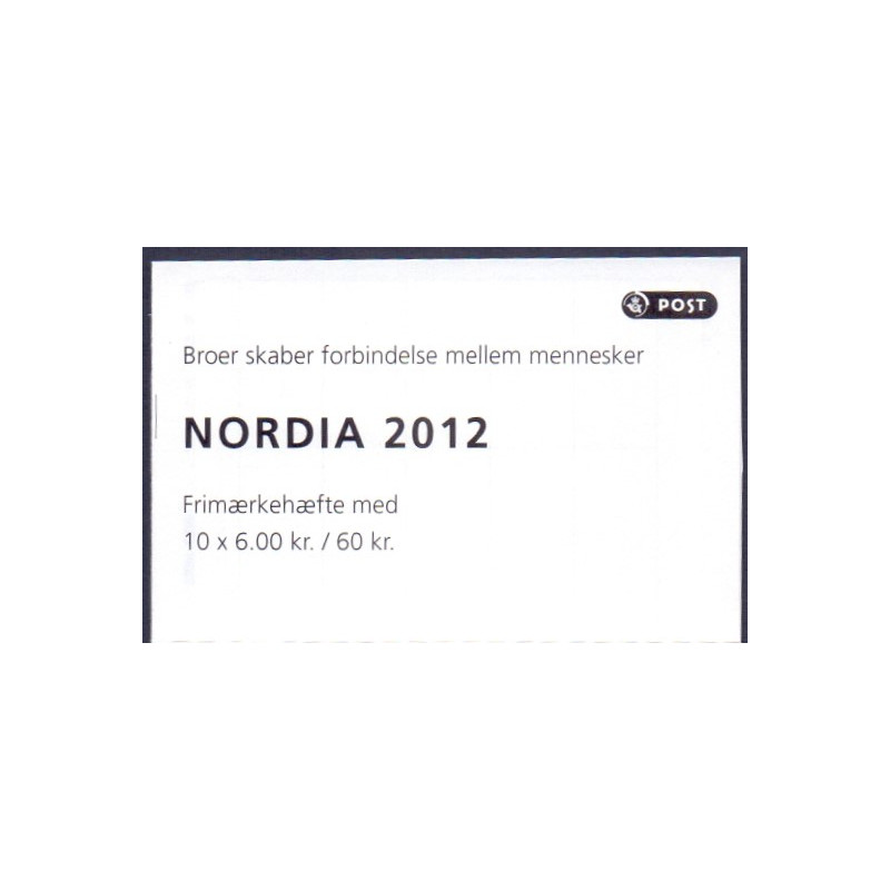 Danmark frimærkehæfte 2012. Nordia AFA S205