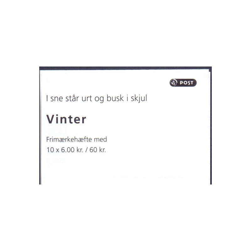 Danmark frimærkehæfte 2012 Vinter. AFA nr. S213