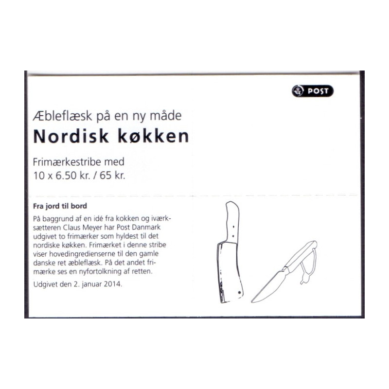 Danmark frimærkehæfte 2014 Nordisk køkken S225