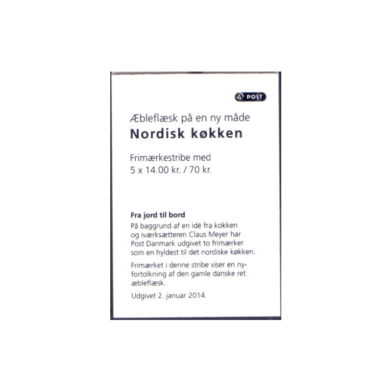 Danmark frimærkehæfte 2014 Nordisk køkken S226
