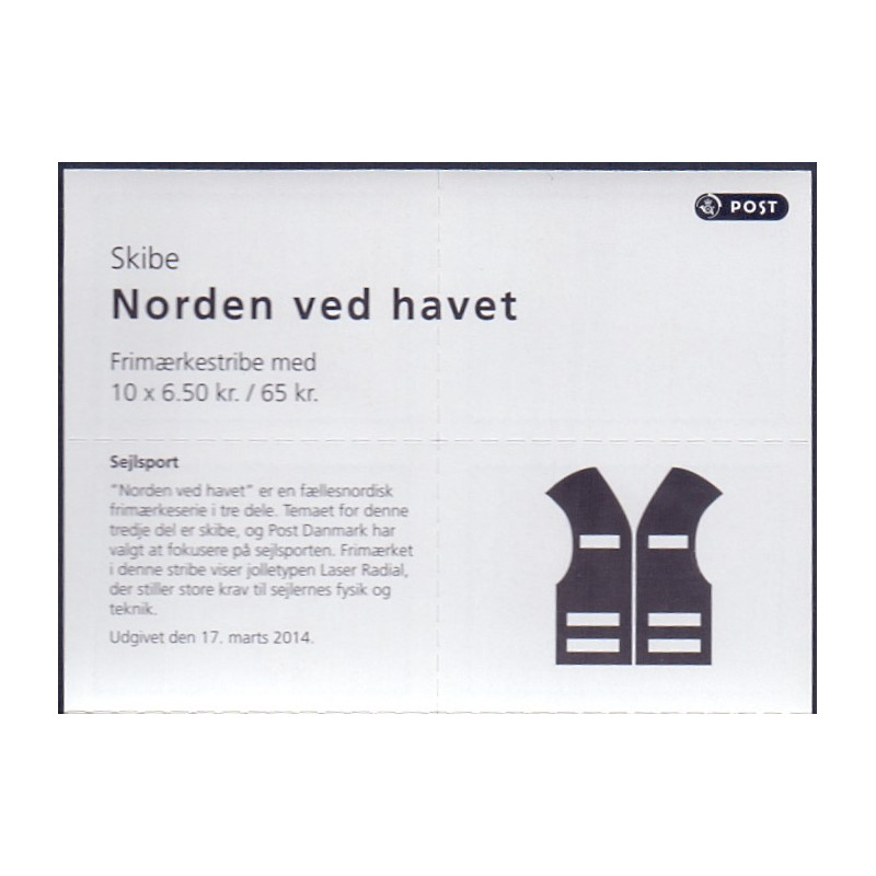 Danmark frimærkehæfte 2014 Norden ved havet S229
