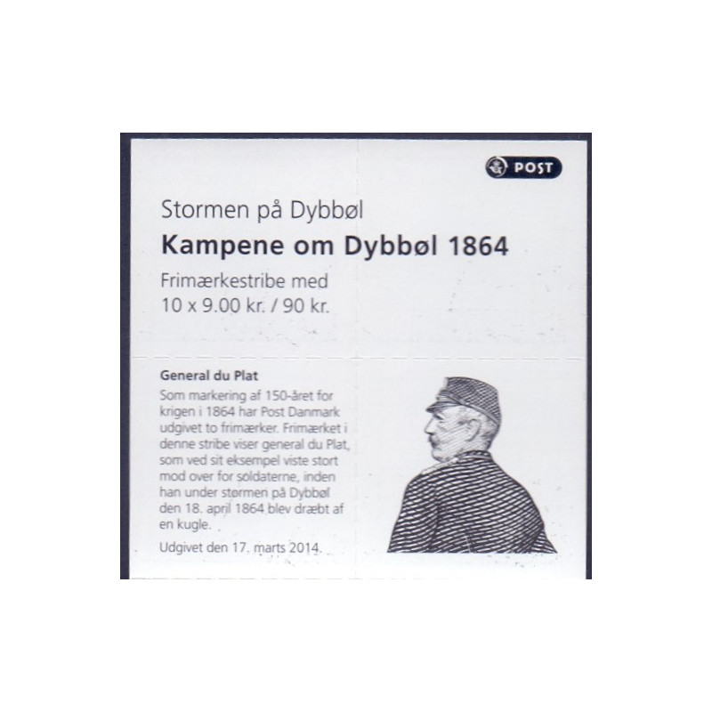 Danmark frimærkehæfte 2014 Dybbøl 1864 S232
