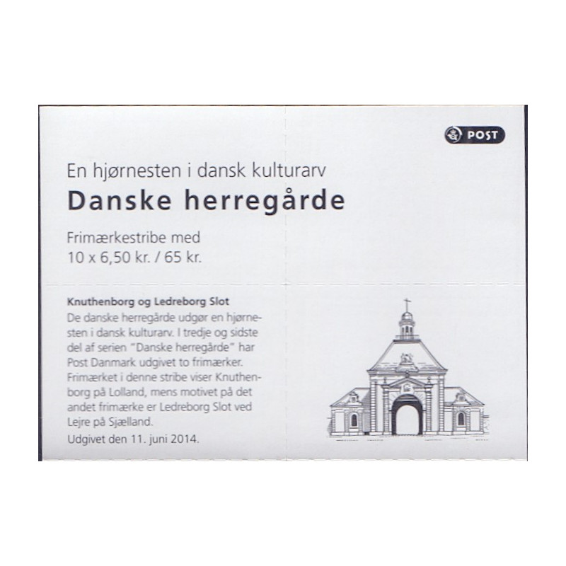 Danmark frimærkehæfte 2014 Danske herregårde S237