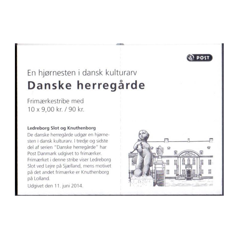 Danmark frimærkehæfte 2014 Danske herregårde S238