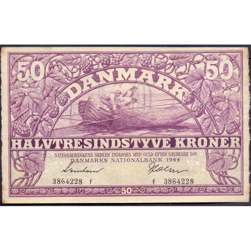 Danmark. 50 kr. Sieg 123 DOP 132 Pick 38 1944 Kv. 0-01