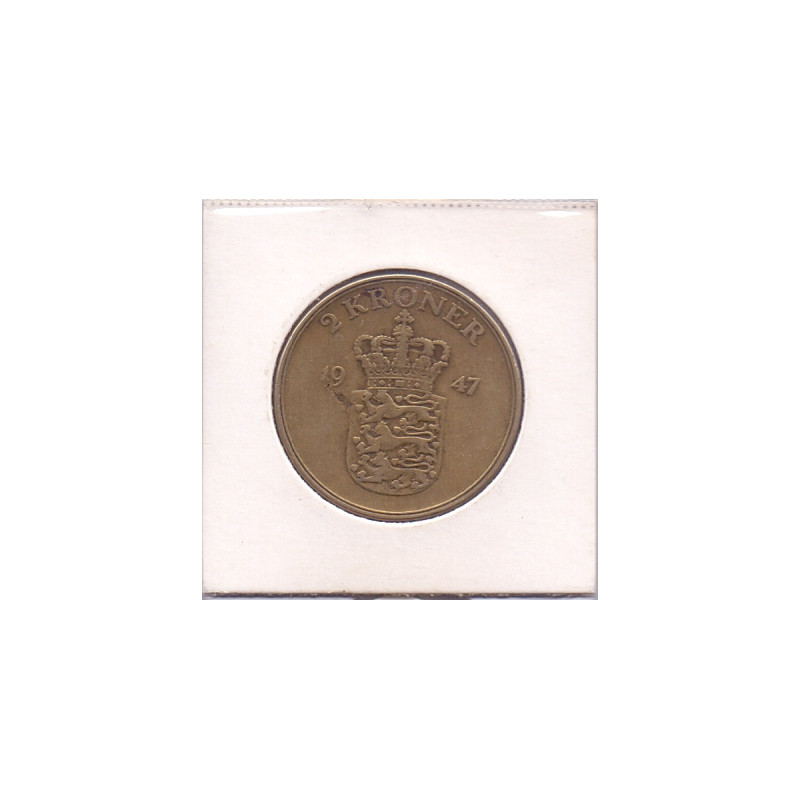 2 kr. Fred. IX. 1947 i en middelgod kvalitet for type og årstal.