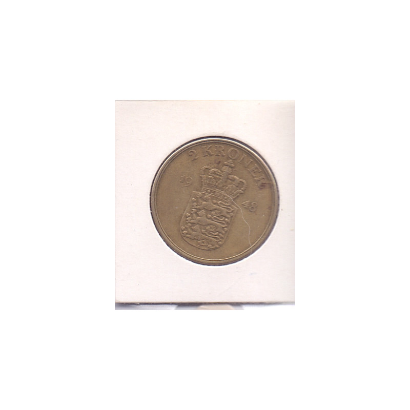 2 kr. Fred. IX. 1948 i en middelgod kvalitet for type og årstal.