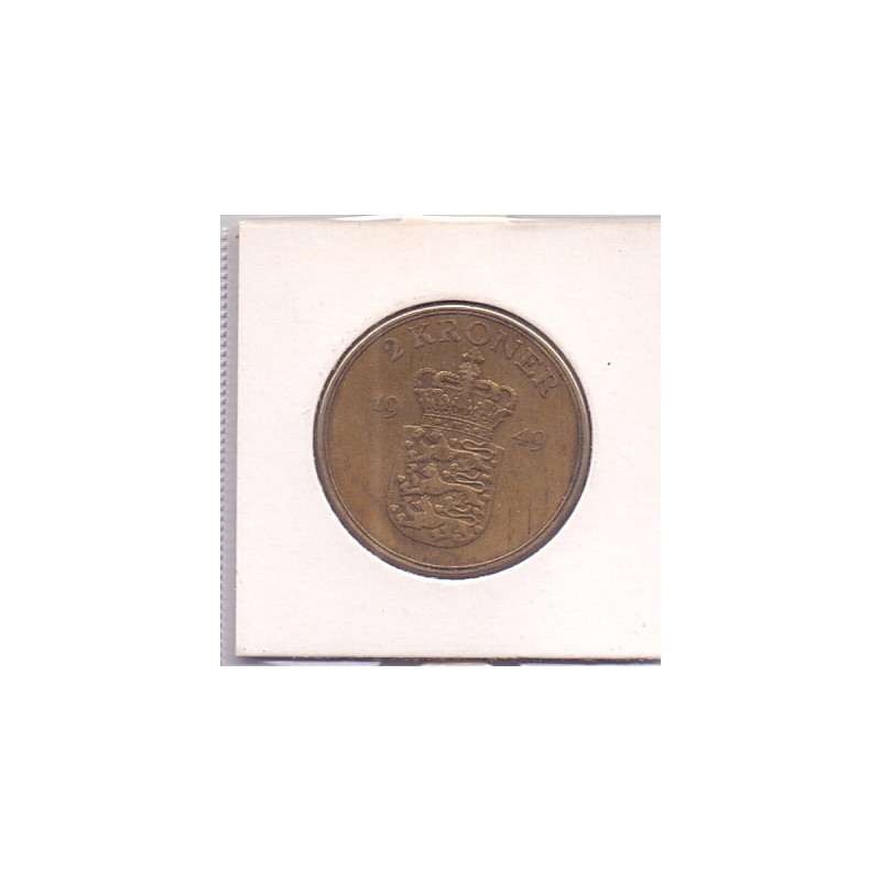 2 kr. Fred. IX. 1949 i en middelgod kvalitet for type og årstal.