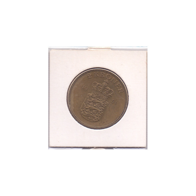 2 kr. Fred. IX. 1951 i en middelgod kvalitet for type og årstal.