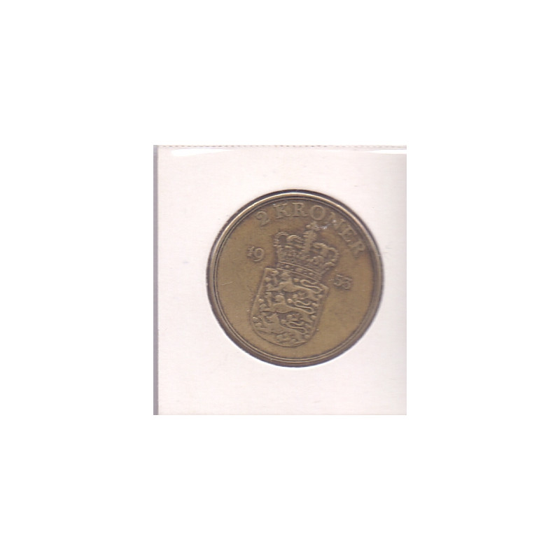2 Kr. Fred. IX. 1953 i en middelgod kvalitet for type og årstal.