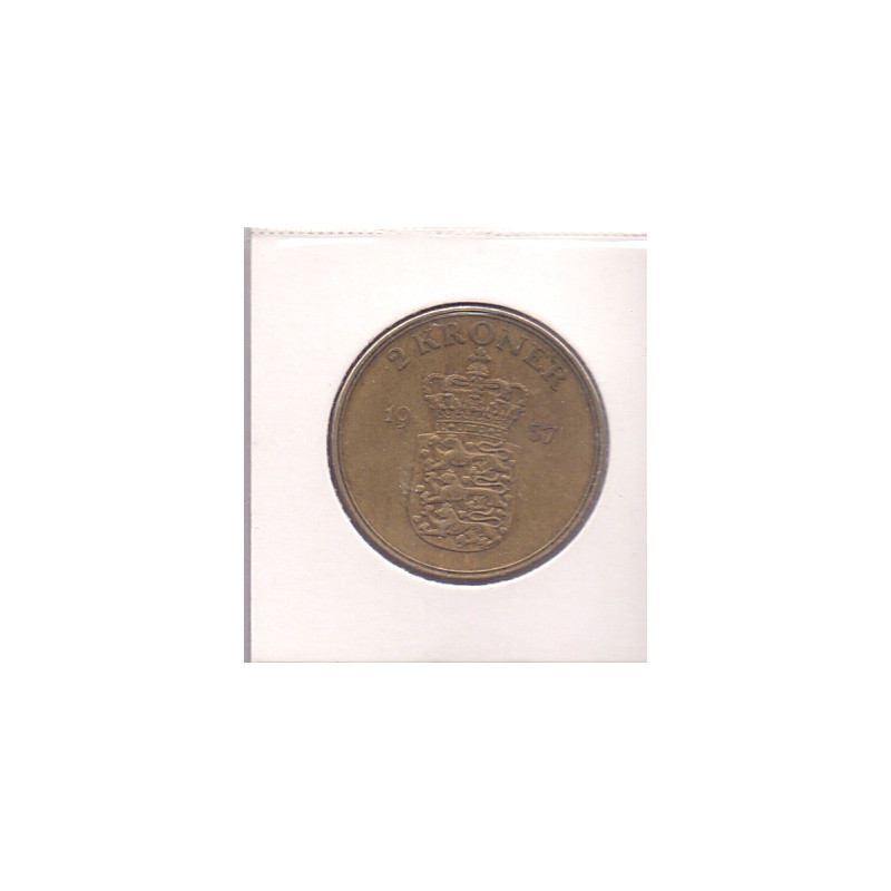 2 Kr. Fred. IX. 1957 i en middelgod kvalitet for type og årstal.