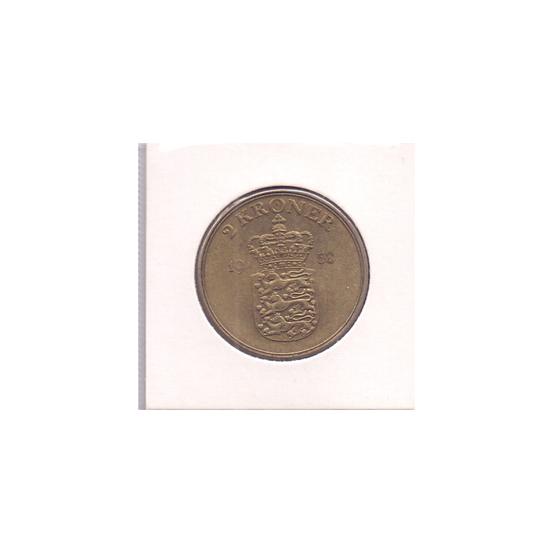 2 Kr. Fred. IX. 1958 i en middelgod kvalitet for type og årstal.