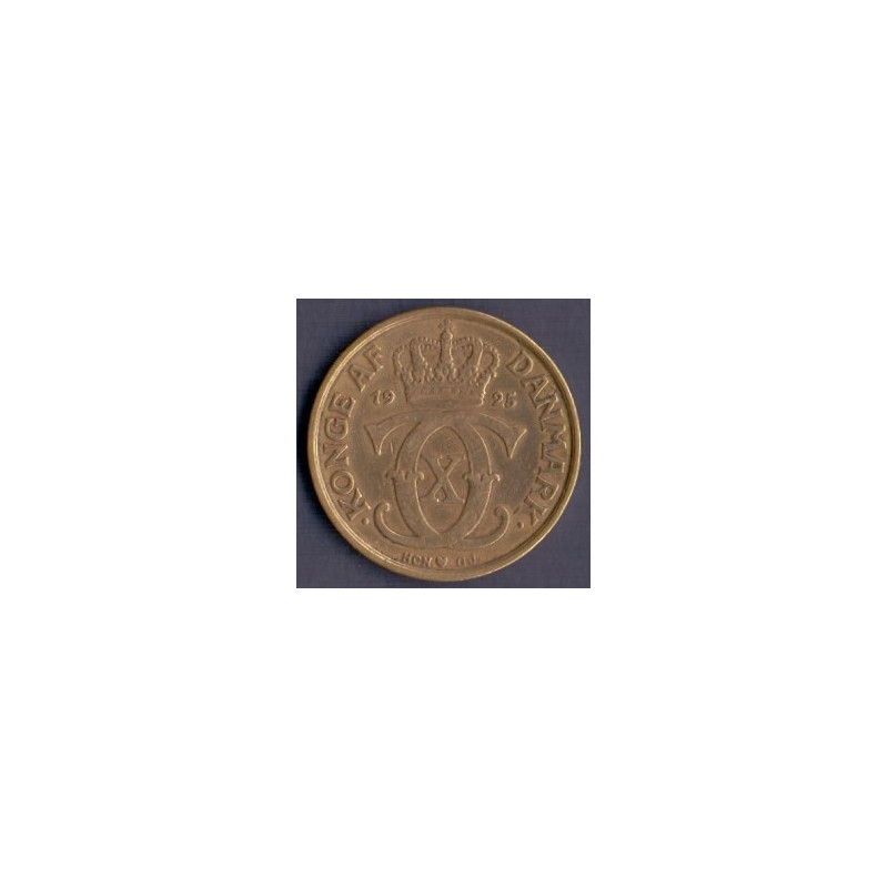 2 kr. Chr. X. 1925 i en middelgod kvalitet for type og årstal.