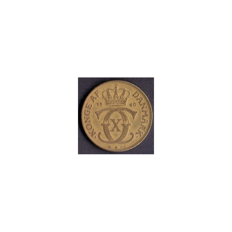 2 kr. Chr. X. 1940 i en middelgod kvalitet for type og årstal.