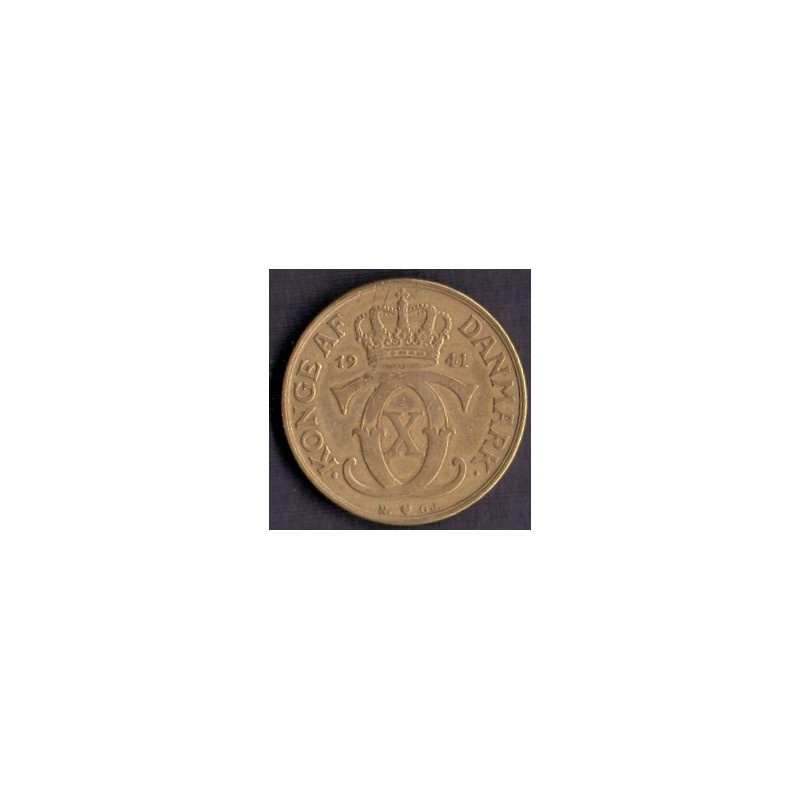 2 kr. Chr. X. 1941 i en middelgod kvalitet for type og årstal.