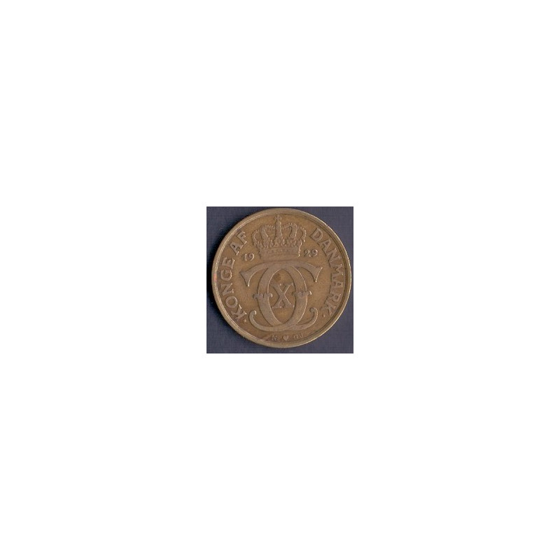 1 kr. Chr. X. 1929 i en middelgod kvalitet for type og årstal.