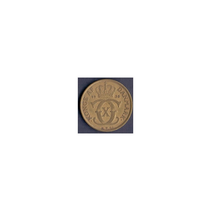 1kr. Chr. X. 1938 i en middelgod kvalitet for type og årstal.