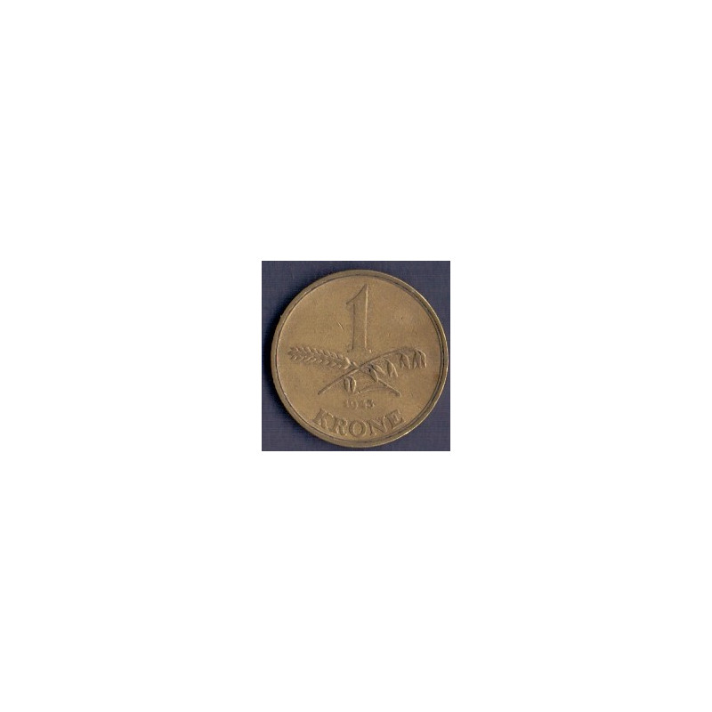 1kr. Chr. X. 1943 i en middelgod kvalitet for type og årstal.