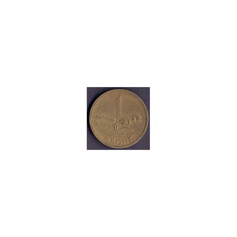1kr. Chr. X. 1944 i en middelgod kvalitet for type og årstal.