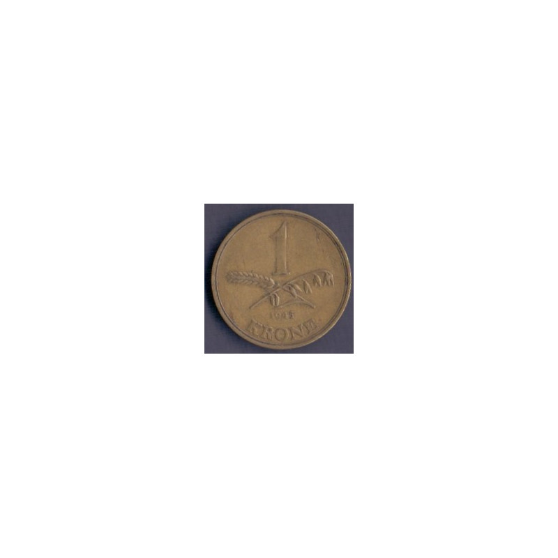 1kr. Chr. X. 1945 i en middelgod kvalitet for type og årstal.