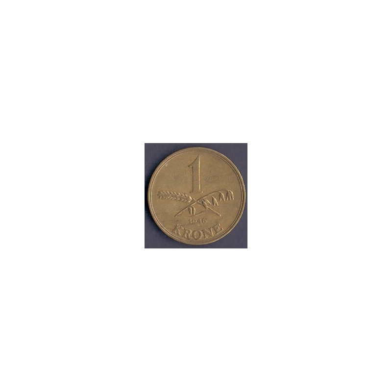 1kr. Chr. X. 1946 i en middelgod kvalitet for type og årstal.