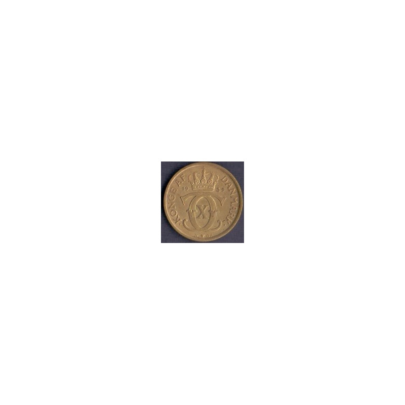 ½ kr. Chr. X. 1939 i en middelgod kvalitet for type og årstal.