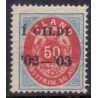 Island. 1902. 50 Aur. I GILDI AFA nr. 33 **   postfrisk st. stemplet FDC