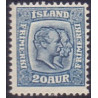 Island. 1907. Dobbelt konger 20 Aur, AFA nr. 56 ** postfrisk st. stemplet FDC