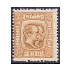 Island. 1915-18. Dobbelthoveder. AFA nr. 77 **  postfrisk st. stemplet FDC
