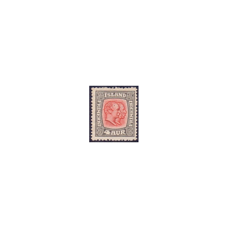 Island. 1915-18. Dobbelthoveder. AFA nr. 78 **  postfrisk st. stemplet FDC