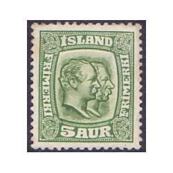 Island. 1915-18. Dobbelthoveder. AFA nr. 79 **  postfrisk st. stemplet FDC