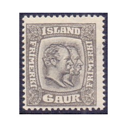 Island. 1915-18. Dobbelthoveder. AFA nr. 80 **  postfrisk st. stemplet FDC
