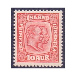 Island. 1915-18. Dobbelthoveder. AFA nr. 81 **  postfrisk st. stemplet FDC