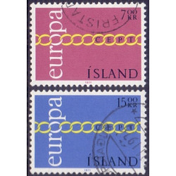 Island. 1971. Europamærker / CEPT. AFA nr. 452-53 ** postfrisk st. stemplet FDC