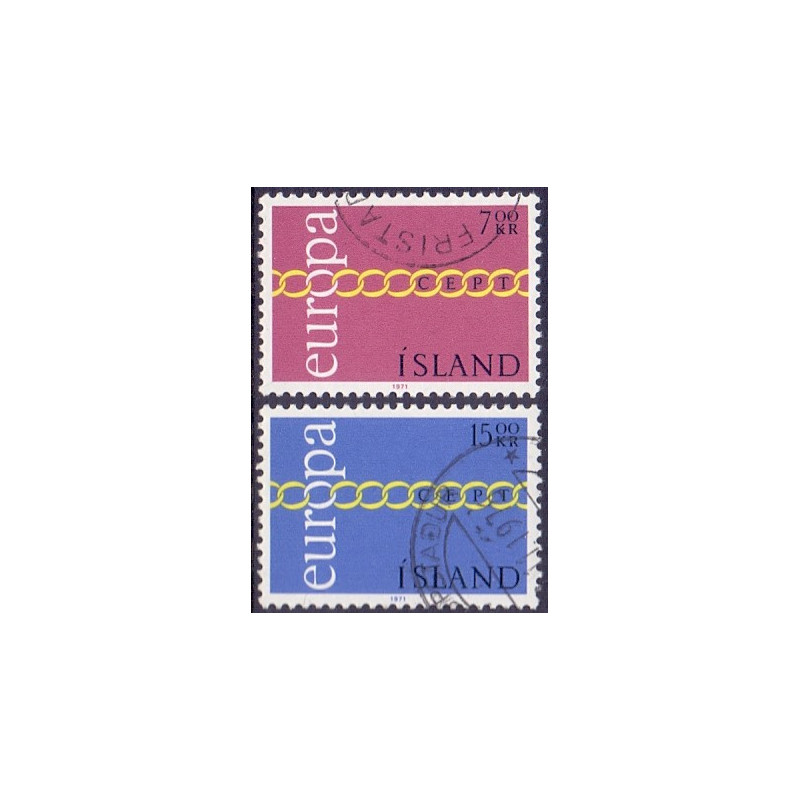 Island. 1971. Europamærker / CEPT. AFA nr. 452-53 ** postfrisk st. stemplet FDC
