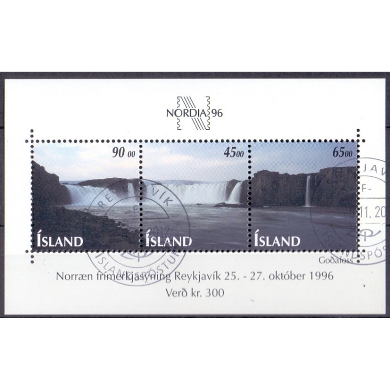Island. 1996. Nordia 96, miniark. AFA nr. 841-43 **  postfrisk st. stemplet FDC
