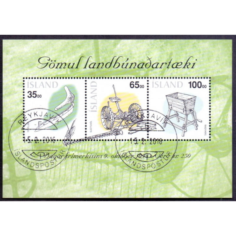 Island. 1998. Frimærkets dag, miniark. AFA nr. 880-82 **  postfrisk st. stemplet FDC