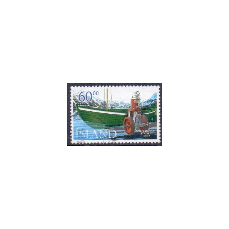 Island. 2002. Island´s første motorbåd. AFA nr. 987 **   postfrisk st. stemplet FDC
