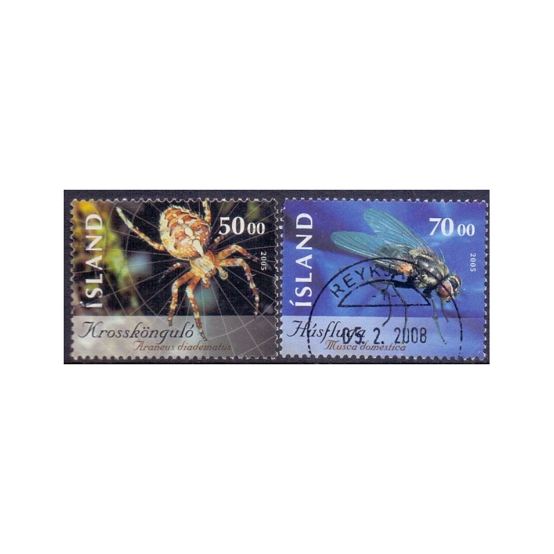 Island. 2005. Indsekter II. AFA nr 1078-79 **    stemplet FDC