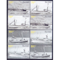 Island. 2005. Gamle fiskerbåde i sammentryk. AFA nr 1080Co-83Cn **   stemplet FDC