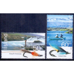 Island. 2005. Laksefluer. AFA nr 1089-90 **    stemplet FDC