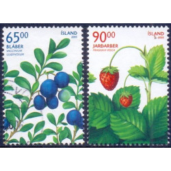 Island. 2005. Vilde bær. AFA nr 1091-92 **    stemplet FDC