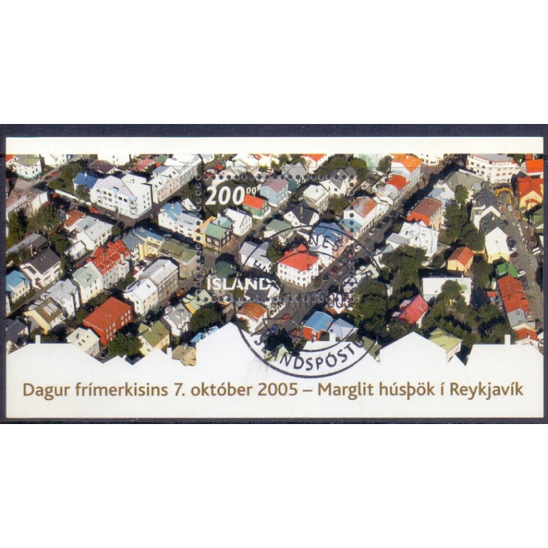 Island. 2005. Frimærkets Dag i miniark. AFA nr 1093 **    stemplet FDC