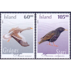 Island. 2005. Fugle. AFA nr 1096-97 **   stemplet FDC