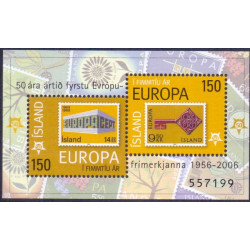 Island. 2006. Europafrimærker i miniark. AFA nr. 1103-04 **   stemplet FDC