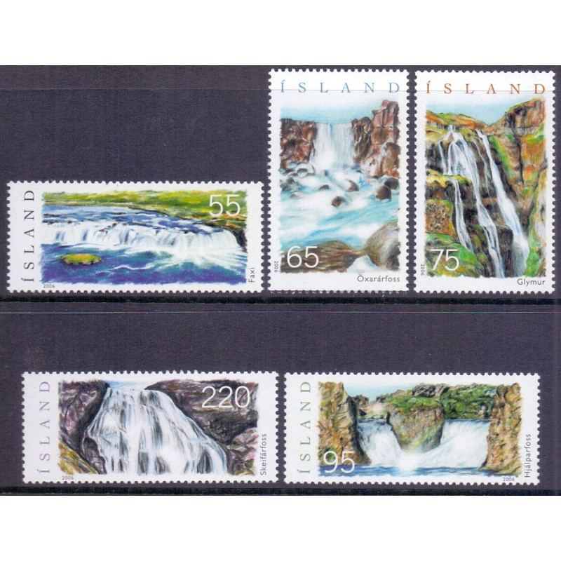 Island. 2006. Vandfald. AFA nr. 1113-17 **   stemplet FDC