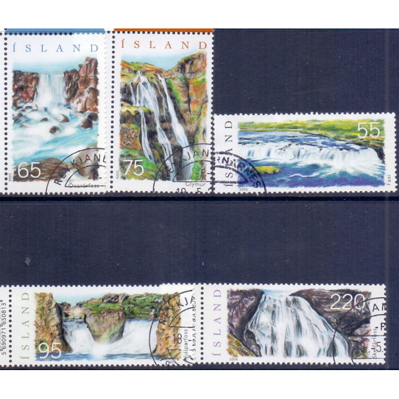 Island. 2006. Vandfald. AFA nr. 1113-17 **   stemplet FDC